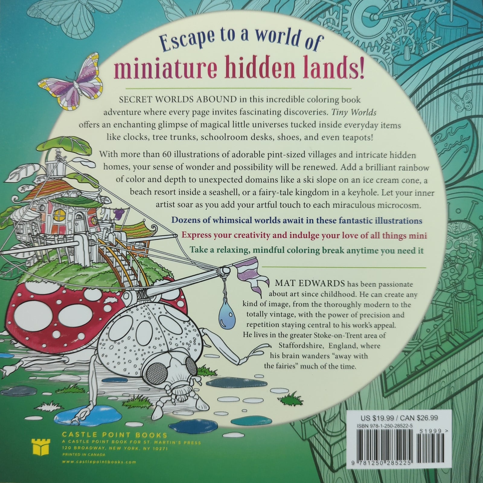 Tiny Worlds Coloring Book