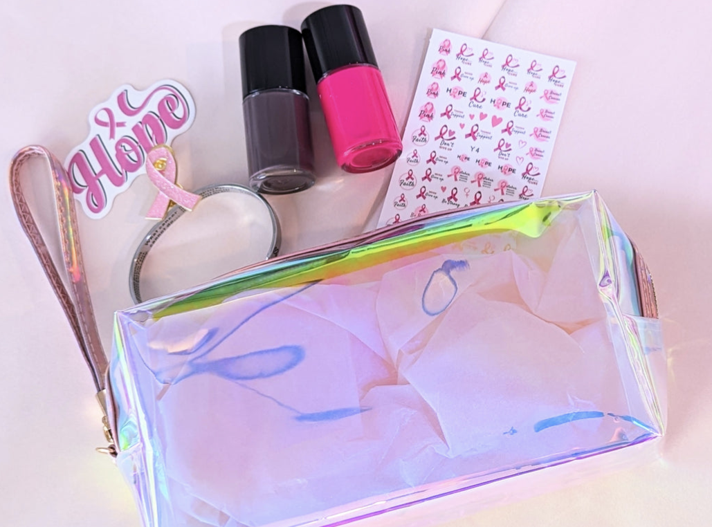 Bolsa de maquillaje iridiscente - VACÍA